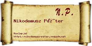 Nikodemusz Péter névjegykártya